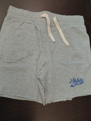 Joy men's gray bermuda shorts size S new, 100% cotton