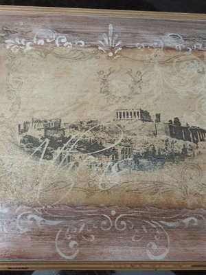 Ξύλινο κουτί 26x21x6 εκ. με διακόσμηση decoupage