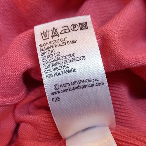 Marks & Spencer cardigan used, red with embroidery, size 20