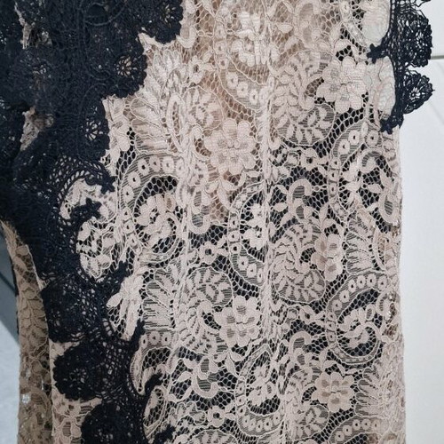 Maxi dress Dolce Domenica lace black and beige like new