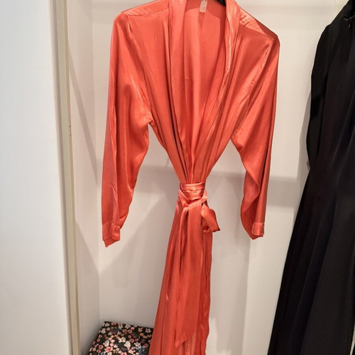 Satin maxi robe Intimissimi used, size medium, orange
