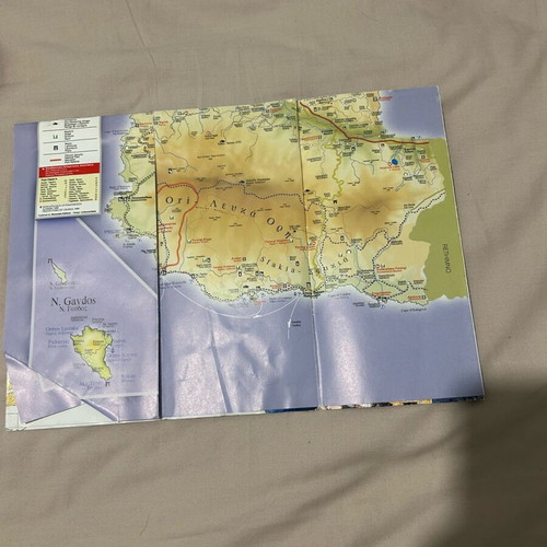 Maps of Chania and Greece like new, set of 2