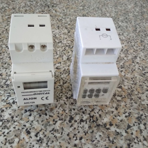 Digital DIN Rail Timer Set, pack of 2