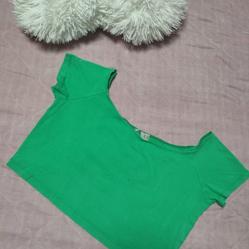 Zara green blouse used, size S