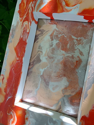 Photo frame 16x21 cm with acrylic painting