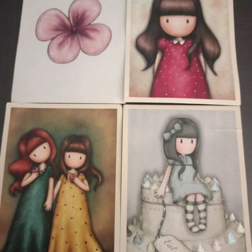 Santoro Gorjuss Panini collectible stickers set of 4, like new