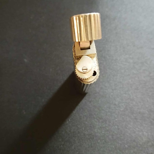 Cartier lighter used silver with vertical grooves