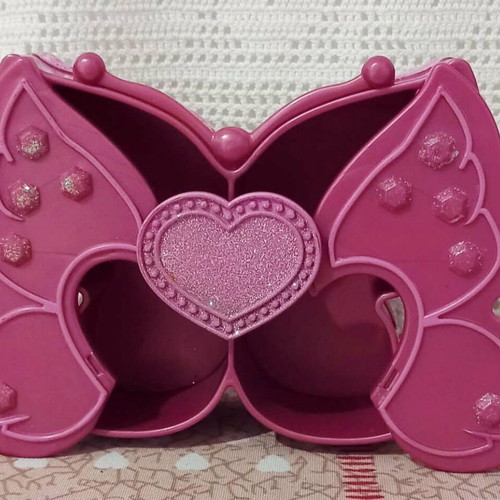 Barbie Glitter Butterfly Jewelry Box Mattel 2005 like new