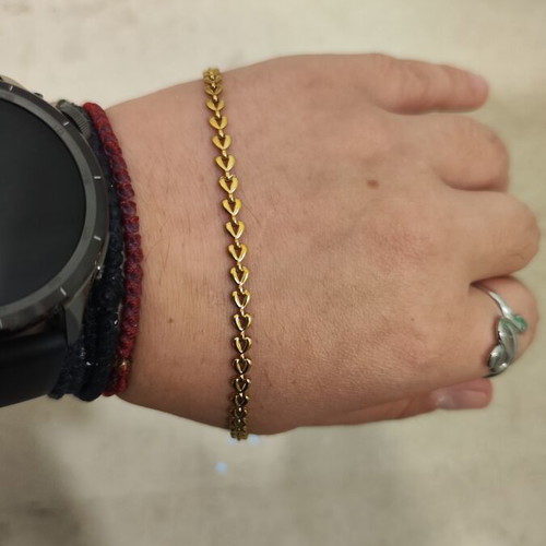 Hand chain new, stainless steel, gold color
