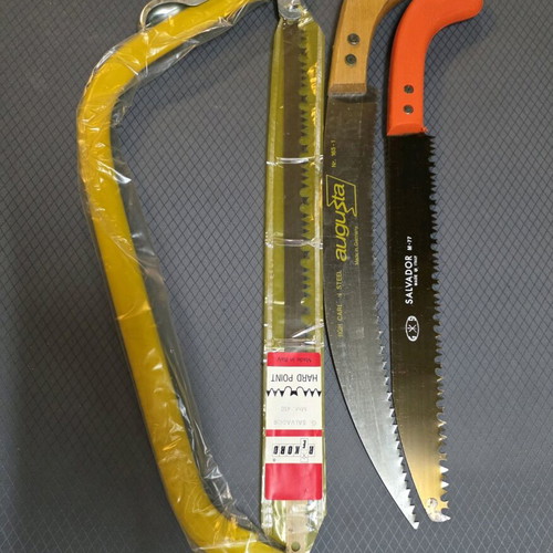 Set of new saws with 450mm bow saw, Augusta and Salvador saws
