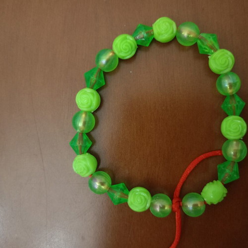 Handmade children's bracelets set of 2, colorful summer beads