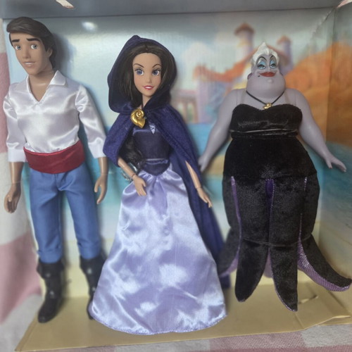 Disney Store The Little Mermaid dolls Eric, Vanessa, Ursula & Max