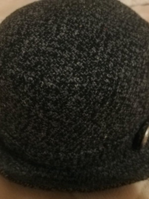 Woolen women's hat new, dark gray, size 55