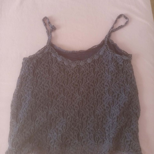Women's black lace top, size S