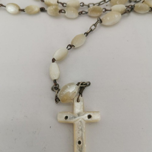 Priest Cross used, made of mother-of-pearl from 1930 era