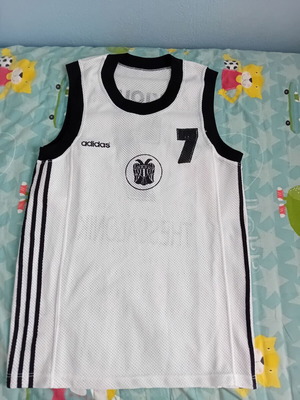 PAOK Basketball Jersey Adidas 1997 Kakiousis used, size L