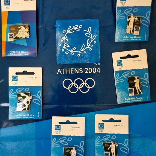 Pins Athens 2004 Ancient Athlete Statues series new set of 6