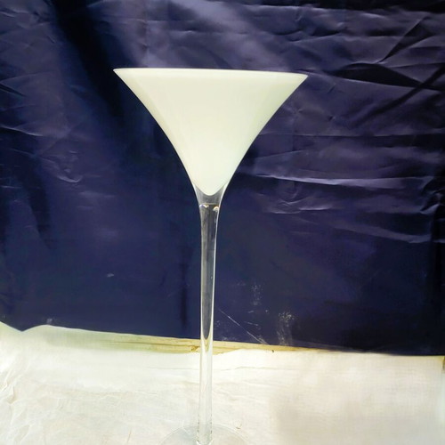 Decorative glass vases Martini set like new, heights 70cm & 90cm