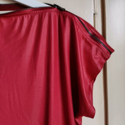 Pink Woman blouse used, size Small, metallic red