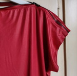 Pink Woman blouse used, size Small, metallic red