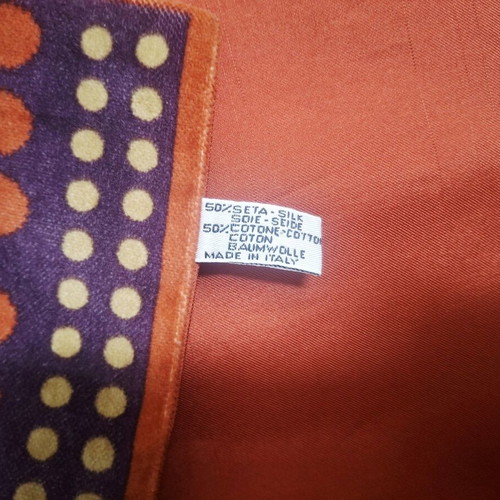 Trussardi satin double-sided scarf like new, red and purple