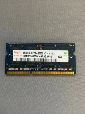 Hynix 2GB DDR3 PC3-8500S RAM used for laptop