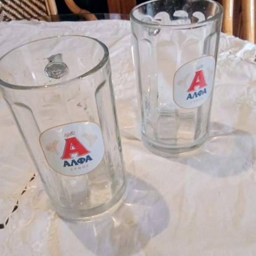 Beer glasses like new, 0.5 liters each