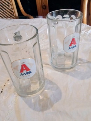 Beer glasses like new, 0.5 liters each