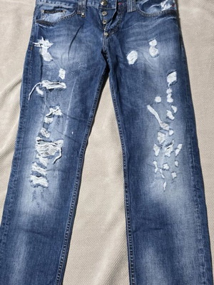Philipp Plein "Illegal Fight Club" distressed jeans like new, blue