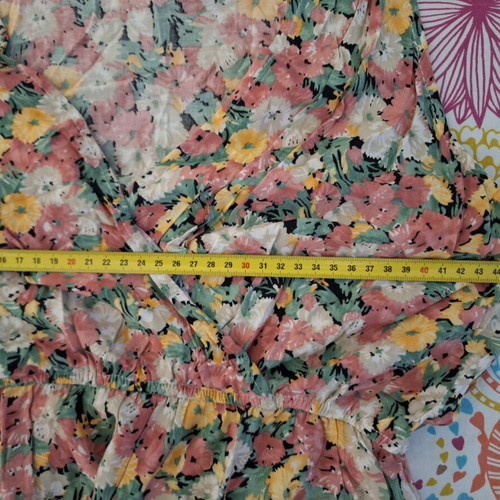 Maxi dress floral sleeveless with elastic under bust like new, size L