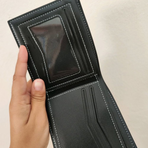 Men's synthetic leather wallet unused, black color