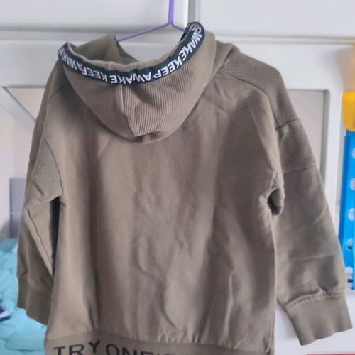 Zara Kids Sweatshirt no5 110cm used, olive with black details