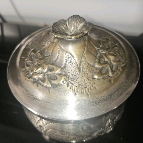 Vintage fondue pot used