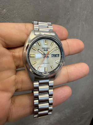 Seiko 5 Sports SNXS Series Automatic watch with silver stainless steel bracelet