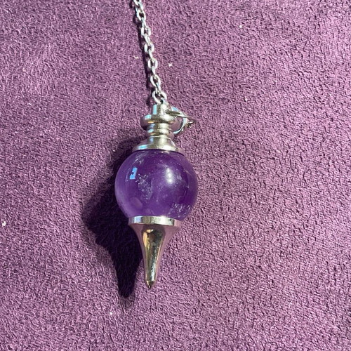 Amethyst authentic stone pendulum