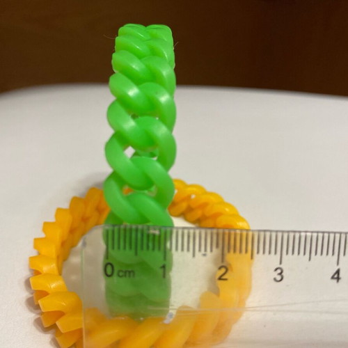 Silicone bracelets like new, green phosphorescent and orange