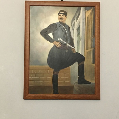 Painting frame used with Cretan theme