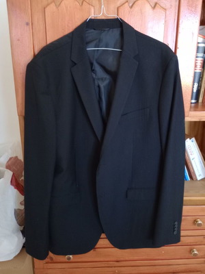 Men's Sisley jacket used, slim fit, black, size Large/Medium