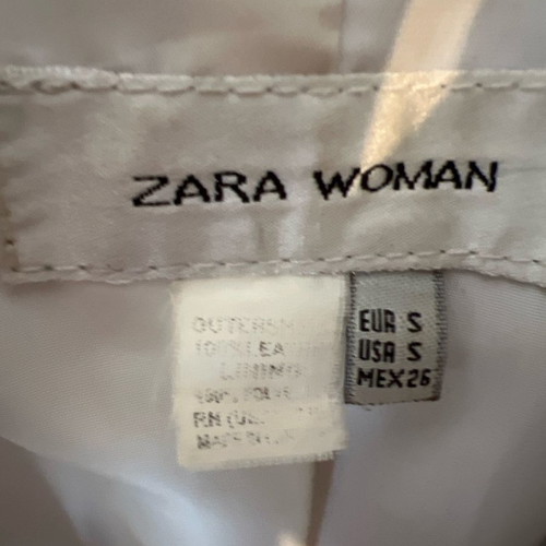 Zara women's leather jacket cream like new, size S