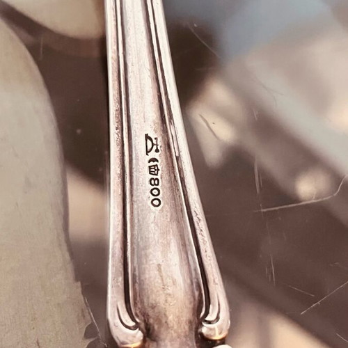 Silver 800 German Serving Spoons like new