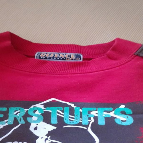 Defence by Mandarino sweatshirt for 10-year-old boy like new, red with brown details
