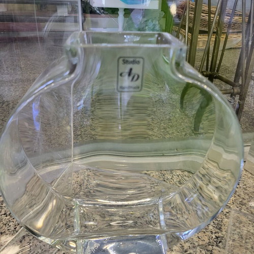 Set of 3 Handmade Glass Vases Studio AD like new