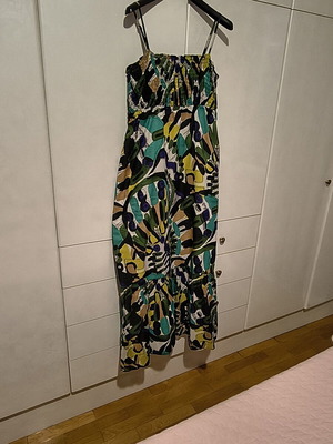 Promod dress like new, long colorful cotton with ruffles