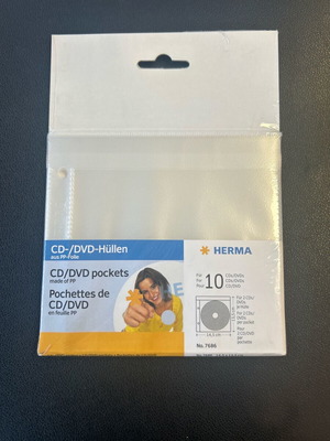 Herma hard CD/DVD cases pack of 10 new
