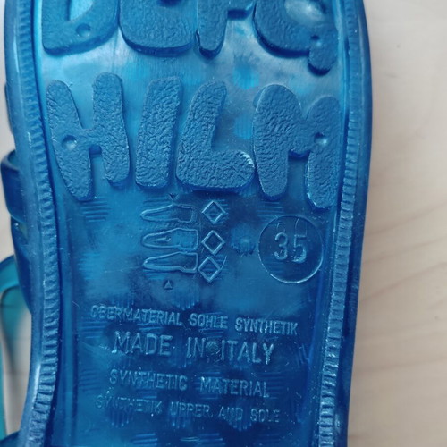 Silicone sandals size 35 like new, blue