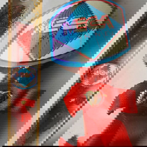 Vintage 80's Ελληνική Πασχαλινή Λαμπάδα Μικρόφωνο Mega Channel TV Καινούργια