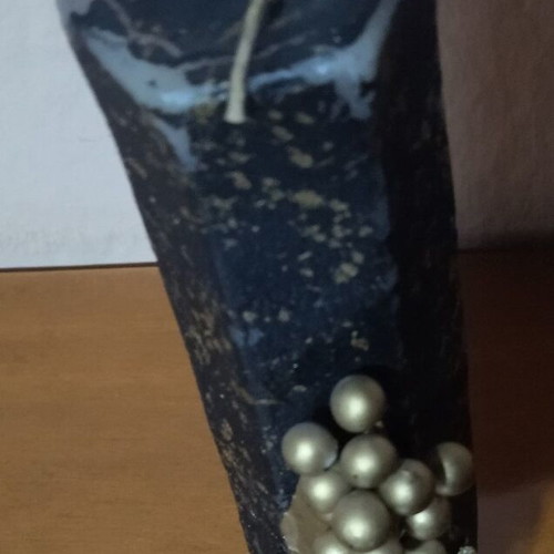 Christmas candle black tall new