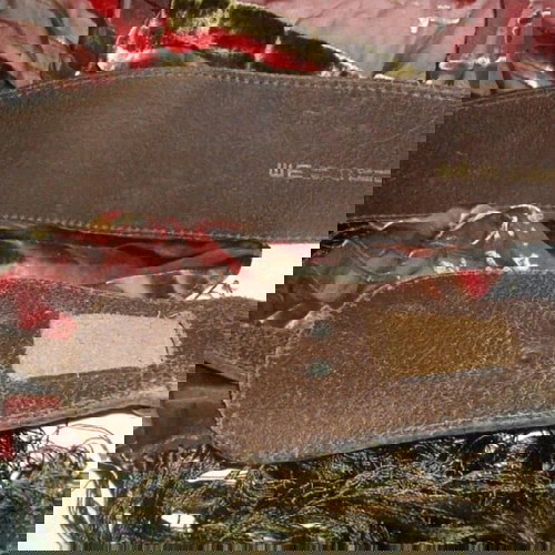 Βιντάζ ζώνη WE από γνήσιο δέρμα, σαν καινούργια, καφέ
