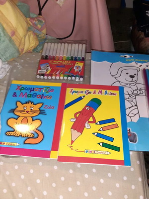 Kids Drawing Set for Toddlers New, 3 Blocks with Wood, Paints and Markers