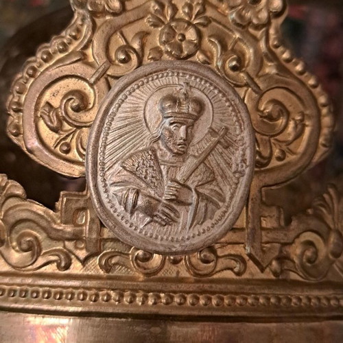 Russian Wedding Crowns used, two bridal crowns from 19th century